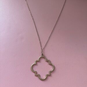 Perfect Holiday Gift Gold Quatrefoil Pendant Necklace